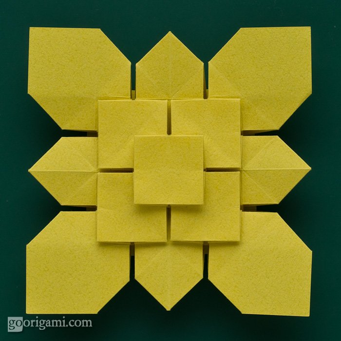 Hard single sheet origami